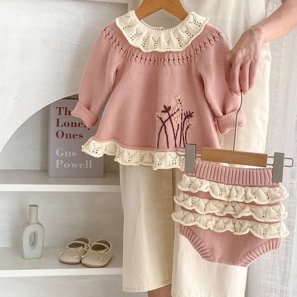 rompers autumn and winter children s knitting set warm girls ruffled coat strap romper thickened shorts 230823, Blue
rompers autumn and winter children s knitting set warm girls ruffled coat strap romper thickened shorts 230823, Blue