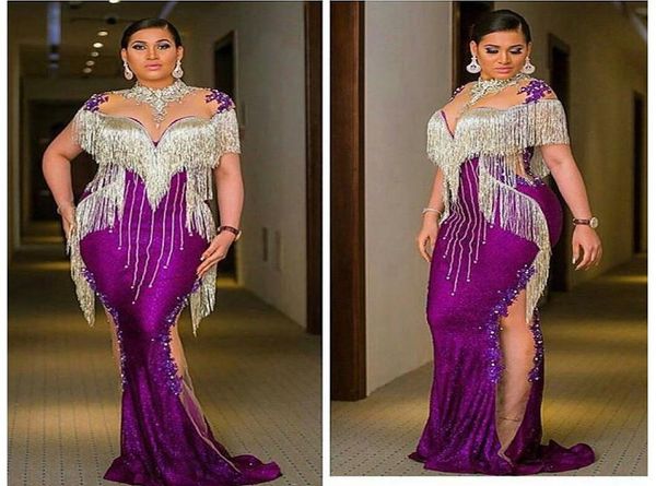 2019 aso ebi arabic purple luxurious evening dresses beaded crystals lace prom dresses mermaid formal party second reception 4199996, Black
2019 aso ebi arabic purple luxurious evening dresses beaded crystals lace prom dresses mermaid formal party second reception 4199996, Black