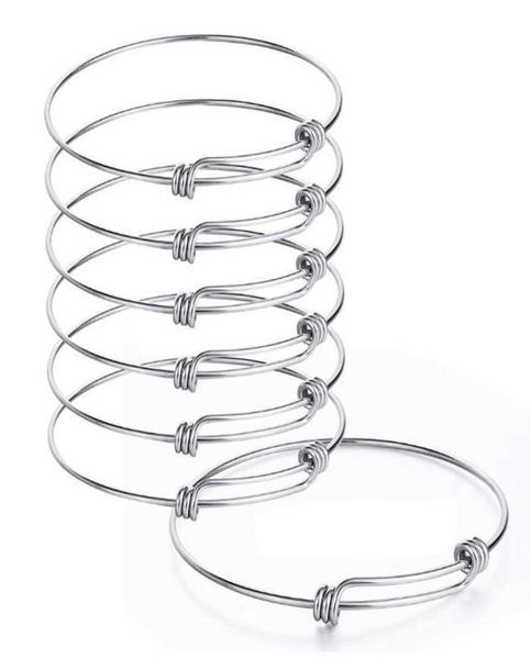 5pcs stainless steel wire blank bangle bracelet expandable charm bracelet double loops style for diy jewelry making q07174789401, Black
5pcs stainless steel wire blank bangle bracelet expandable charm bracelet double loops style for diy jewelry making q07174789401, Black