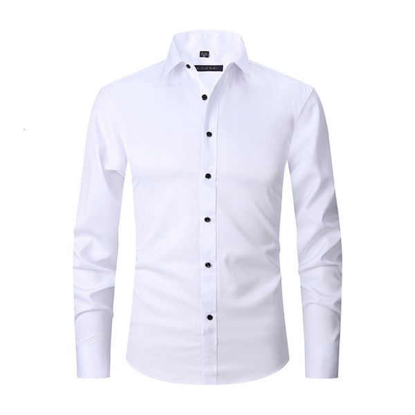 men's casual shirts elastic dress shirt spring summer long sleeve thin men slim fit social elegant solid polyester mens vintage clothes, White;black
men's casual shirts elastic dress shirt spring summer long sleeve thin men slim fit social elegant solid polyester mens vintage clothes, White;black