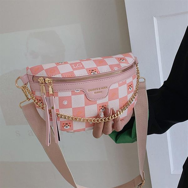 brand chain women's fanny pack grid leather waist bag shoulder crossbody chest bags luxury designer handbags female belt purs2906
brand chain women's fanny pack grid leather waist bag shoulder crossbody chest bags luxury designer handbags female belt purs2906