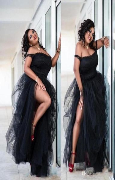 black plus size prom dresses spaghetti strap tulle tiered skirts side split cocktail party gowns floor length evening dresses6528274
black plus size prom dresses spaghetti strap tulle tiered skirts side split cocktail party gowns floor length evening dresses6528274