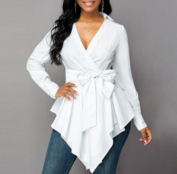 wome blouse and autumn white v neck shirt asymmetrical hem sashes blouses fashion office ladies shirt solid blusas 2019 d302361774
wome blouse and autumn white v neck shirt asymmetrical hem sashes blouses fashion office ladies shirt solid blusas 2019 d302361774