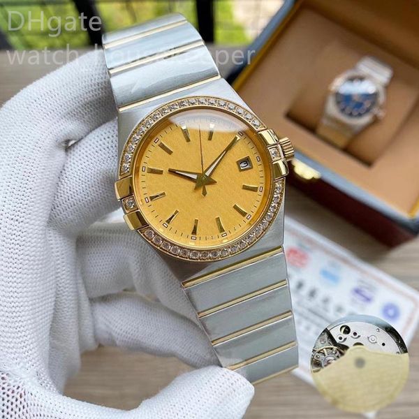 aa luxury men's classic automatic mechanical watch 38mm diamond inlaid stainless steel luminous waterproof luxury clone women's wa, Slivery;brown
aa luxury men's classic automatic mechanical watch 38mm diamond inlaid stainless steel luminous waterproof luxury clone women's wa, Slivery;brown