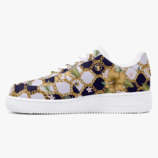 customized shoes men's fashionable casual shoes diy women's shoes white sole with gold chains and flowers 39929
customized shoes men's fashionable casual shoes diy women's shoes white sole with gold chains and flowers 39929