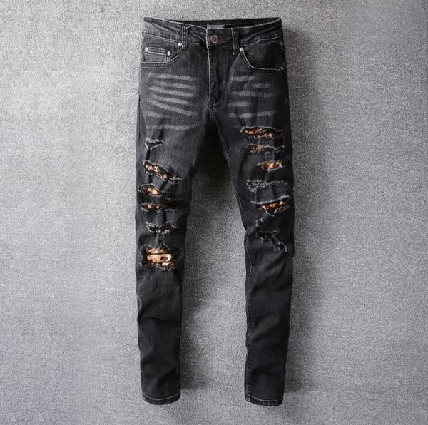 casual fashion brand mens jeans amr black trousers streetwear striped patch hole jean for men stretch slim feet pencil pants6499464, Blue
casual fashion brand mens jeans amr black trousers streetwear striped patch hole jean for men stretch slim feet pencil pants6499464, Blue