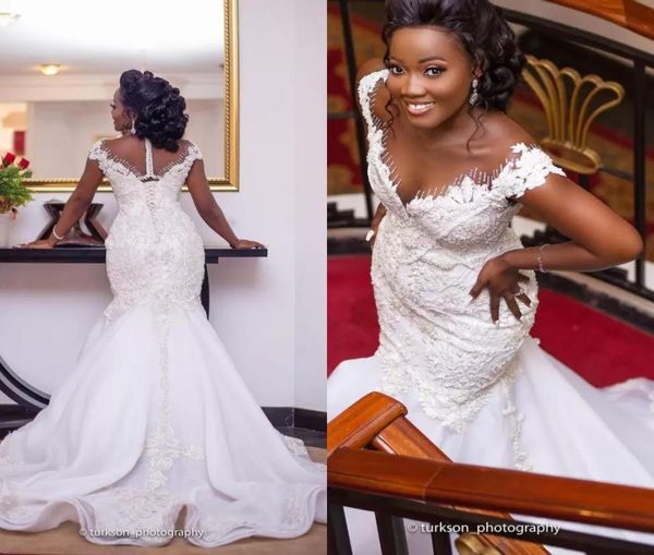 2023 plus size arabic aso ebi mermaid wedding gowns sheer neck beaded lace bridal dresses robe de marriage2309264, White
2023 plus size arabic aso ebi mermaid wedding gowns sheer neck beaded lace bridal dresses robe de marriage2309264, White