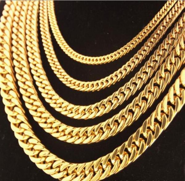 681012mm 14mm men039s four grinding 18k gold plated chain cuban miami titanium steel necklace9612738, Silver
681012mm 14mm men039s four grinding 18k gold plated chain cuban miami titanium steel necklace9612738, Silver