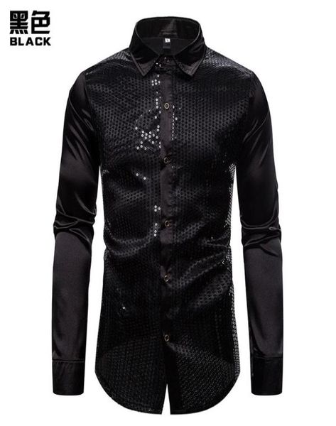 men039s shirts sequin show nightclub casual fashion design lapel longsleeved shirt4478583, White;black
men039s shirts sequin show nightclub casual fashion design lapel longsleeved shirt4478583, White;black