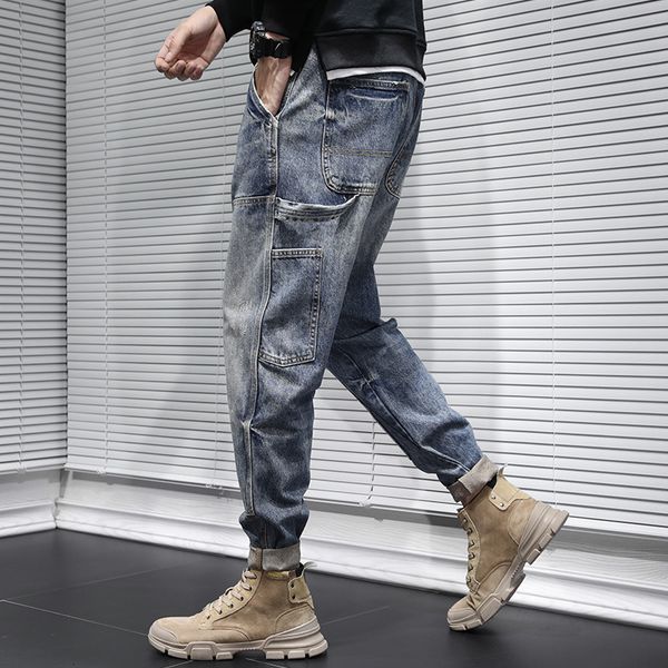 men s jeans autumn and winter brand cowboy cargo tooling jeans men s korean loose large size retro feet teenager harlan straight pants 23082, Blue
men s jeans autumn and winter brand cowboy cargo tooling jeans men s korean loose large size retro feet teenager harlan straight pants 23082, Blue