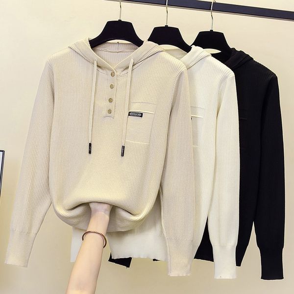 womens sweaters slim 4xl knitted hooded sweater casual thick autumn winter drawstring multiple colour clothing 230822, White;black
womens sweaters slim 4xl knitted hooded sweater casual thick autumn winter drawstring multiple colour clothing 230822, White;black