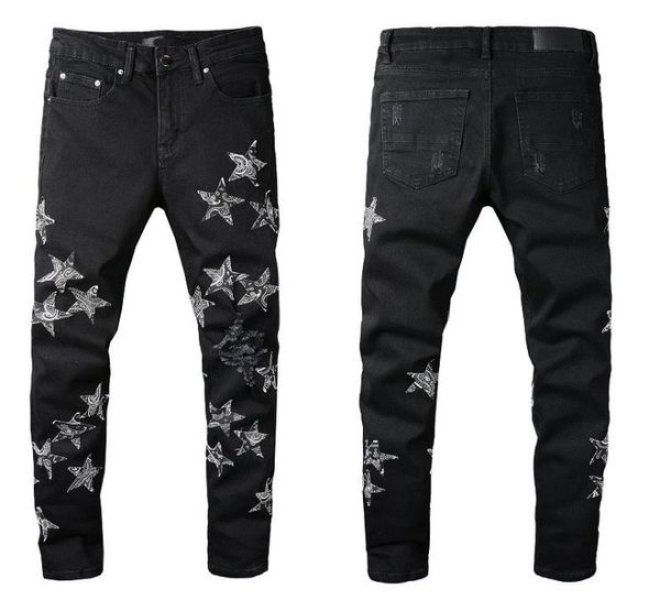 mens jeans fashion pentagram patch black jeans slim pants casual trousers big size 29401854255, Blue
mens jeans fashion pentagram patch black jeans slim pants casual trousers big size 29401854255, Blue