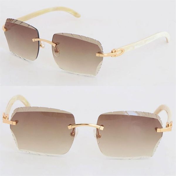 new designer model diamond cut rimless sunglasses woman 3524012 luxury white genuine natural horn sunglass womens large square gla2163, White;black
new designer model diamond cut rimless sunglasses woman 3524012 luxury white genuine natural horn sunglass womens large square gla2163, White;black