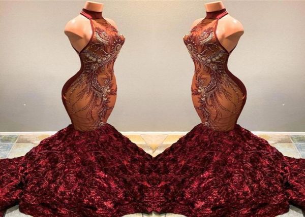 2020 stunning african mermaid prom dresses burgundy long high neck beading crystal ruffles flowers women pageant party gowns 6975537, Black
2020 stunning african mermaid prom dresses burgundy long high neck beading crystal ruffles flowers women pageant party gowns 6975537, Black