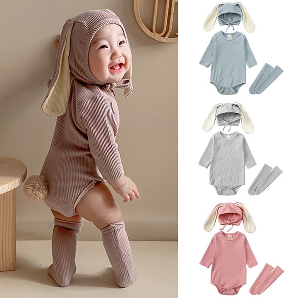 rompers 2023 baby rabbit easter romper ear hat bodysuit socks solid cotton jumpsuit 0 24m korean cute toddler boy girl outfits clothes 23082, Blue
rompers 2023 baby rabbit easter romper ear hat bodysuit socks solid cotton jumpsuit 0 24m korean cute toddler boy girl outfits clothes 23082, Blue