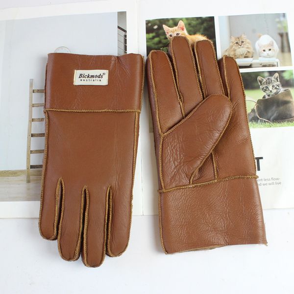five fingers gloves winter warm men' sheepskin fur gloves leather thick wool outdoor wind and cold gloves 230822, Blue;gray
five fingers gloves winter warm men' sheepskin fur gloves leather thick wool outdoor wind and cold gloves 230822, Blue;gray