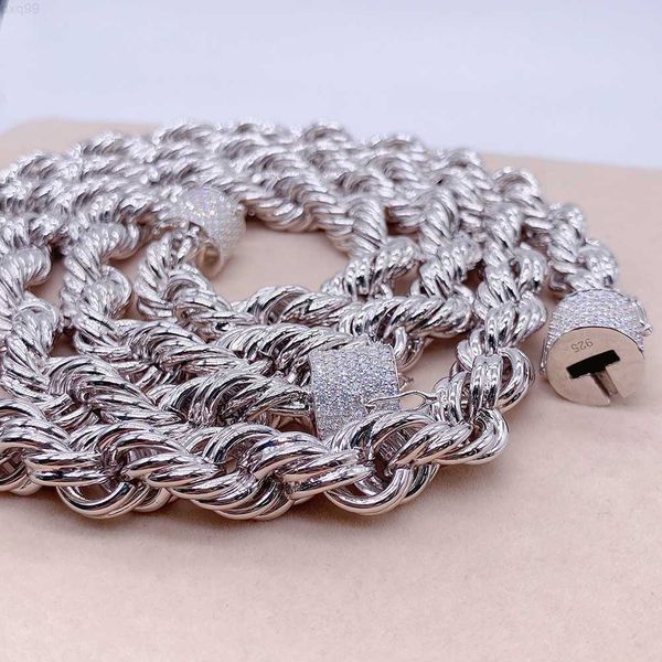 hip hop wholesale iced out moissanite clasp 925 sterling silver twist necklace diamond cut moissanite rope chain
hip hop wholesale iced out moissanite clasp 925 sterling silver twist necklace diamond cut moissanite rope chain