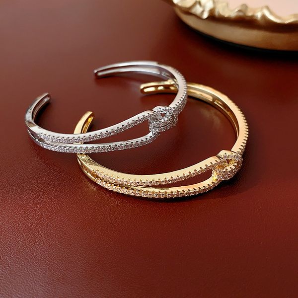 r bracelet bangle gold braclet zircon spliced double layer metal open bracelet, Black
r bracelet bangle gold braclet zircon spliced double layer metal open bracelet, Black