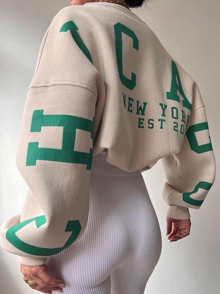 women blend loose pullover sweatshirts letter print casual thickened long sleeve autumn streetwear 230823, Black
women blend loose pullover sweatshirts letter print casual thickened long sleeve autumn streetwear 230823, Black