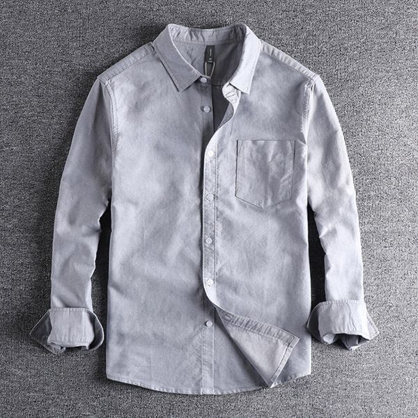 men's casual shirts men pocket washed oxford spin long sleeve shirt fashion sold color single breasted slim fit versatile man vintage c, White;black
men's casual shirts men pocket washed oxford spin long sleeve shirt fashion sold color single breasted slim fit versatile man vintage c, White;black