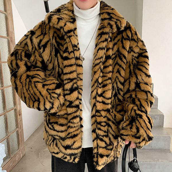 men's jackets faux fur coat for men turndown collar tiger leopard imitate jacket thick winter warm fluffy plush loose jumper outwear 23, Black;brown
men's jackets faux fur coat for men turndown collar tiger leopard imitate jacket thick winter warm fluffy plush loose jumper outwear 23, Black;brown