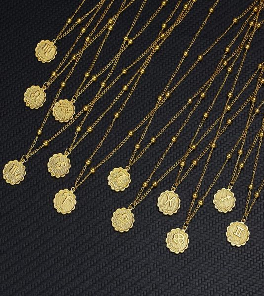 12 zodiac sign necklaces gold round coin pendant constellation necklace for women fashion jewelry birthday gift drop9202633, Silver
12 zodiac sign necklaces gold round coin pendant constellation necklace for women fashion jewelry birthday gift drop9202633, Silver