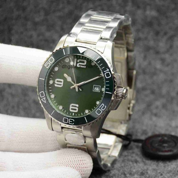 41mm conquest mens watches automatic mechanical movement stainless steel bracelet concas ceramic bezel with hydroconquest hardlex glass mark, Slivery;golden
41mm conquest mens watches automatic mechanical movement stainless steel bracelet concas ceramic bezel with hydroconquest hardlex glass mark, Slivery;golden