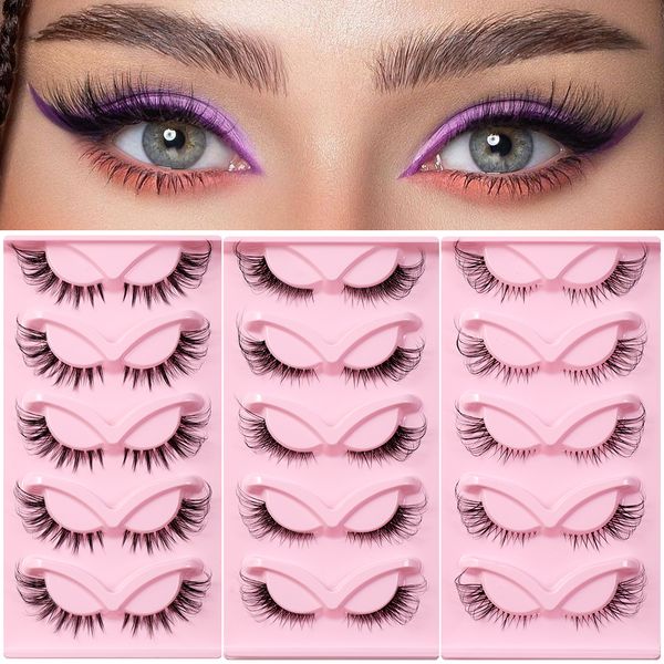 new cat eye lashes comfortable fake eyelashes wispy lashes natural look 18mm fox eye lashes volume false lashes 5 pairs pack
new cat eye lashes comfortable fake eyelashes wispy lashes natural look 18mm fox eye lashes volume false lashes 5 pairs pack