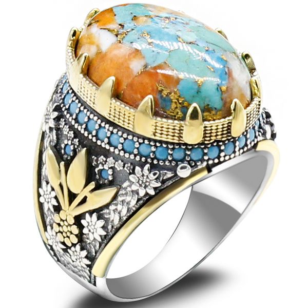 wedding rings real silver men s oyster turquoise ring s925 big stone punk trkiye husband luxury exquisite jewelry gift 230822, Slivery;golden
wedding rings real silver men s oyster turquoise ring s925 big stone punk trkiye husband luxury exquisite jewelry gift 230822, Slivery;golden