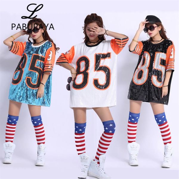 nightclub ds show costumes long tee dj street dance dancers dress loose sequins t shirts for womens2008, Black;red
nightclub ds show costumes long tee dj street dance dancers dress loose sequins t shirts for womens2008, Black;red