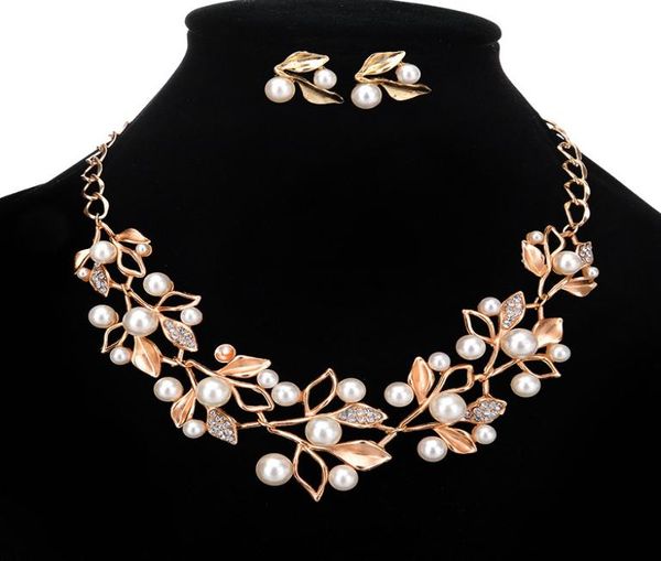 18 colour elegant simulated pearl bridal wedding earring jewelry leaf crystal gold silver plated necklaces sets7633297
18 colour elegant simulated pearl bridal wedding earring jewelry leaf crystal gold silver plated necklaces sets7633297