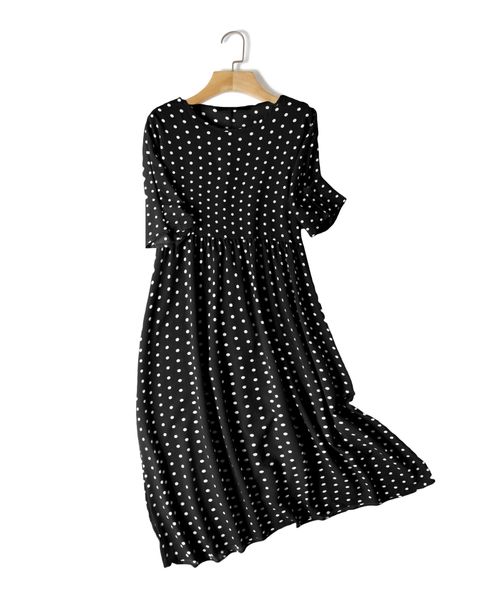 fashion wave dot women's dress summer new southeast asian mid length skirt a-line skirt size s--2xl, Black;gray
fashion wave dot women's dress summer new southeast asian mid length skirt a-line skirt size s--2xl, Black;gray