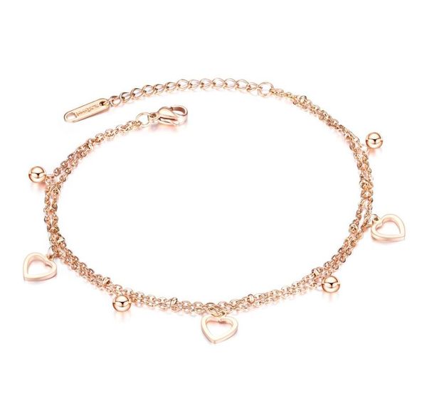 rose gold tiny anklets heart and beads chain anklets bracelet in stainless steel9153735, Red;blue
rose gold tiny anklets heart and beads chain anklets bracelet in stainless steel9153735, Red;blue