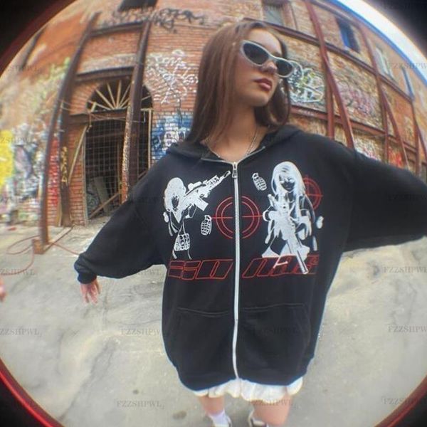 women's hoodies sweatshirts printed zipper hoodie y2k long sleeve jacket hoodies women high street harajuku oversized sweatshirt clothi, Black
women's hoodies sweatshirts printed zipper hoodie y2k long sleeve jacket hoodies women high street harajuku oversized sweatshirt clothi, Black