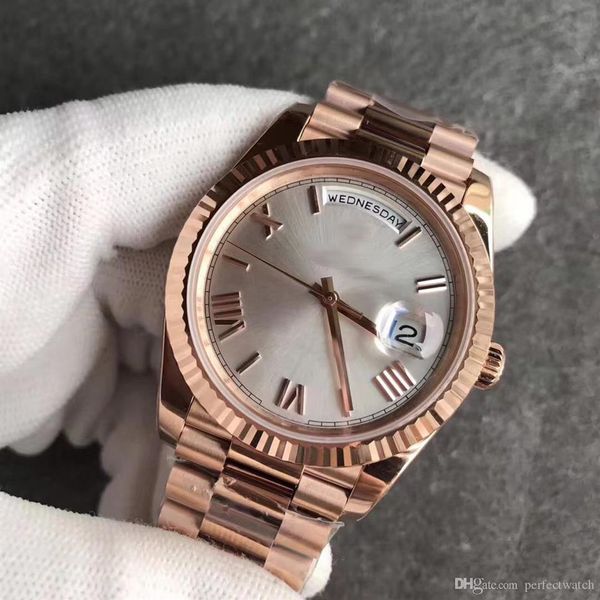 new 18k rose gold strap mens watches day white face president 116-719 automatic watches men227p, Slivery;brown
new 18k rose gold strap mens watches day white face president 116-719 automatic watches men227p, Slivery;brown