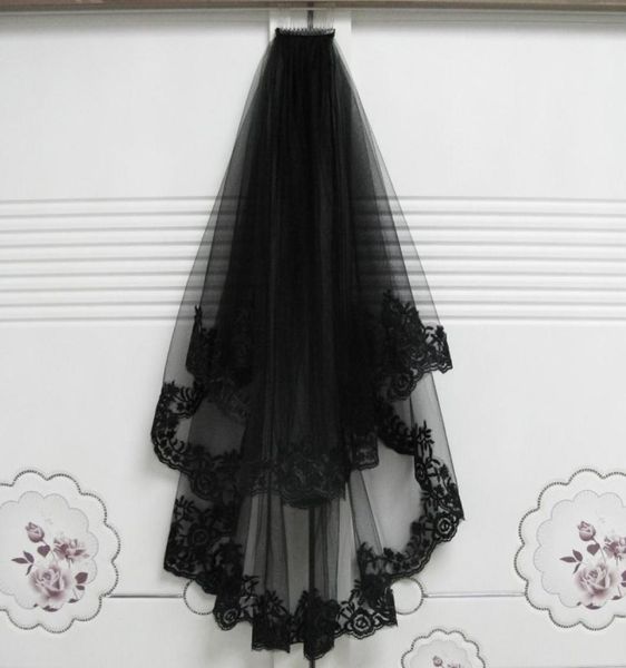 2018 unique novelty stunning lace side black silk doublelayer wedding veil bridal veil halloween witch headpiece tulle veil cato6190062
2018 unique novelty stunning lace side black silk doublelayer wedding veil bridal veil halloween witch headpiece tulle veil cato6190062