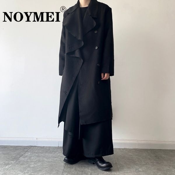 men's jackets noymei temperament black winter belt darkwear woolen long coats personality fur edge irregular lapel trench coat wa1054 2, Black;brown
men's jackets noymei temperament black winter belt darkwear woolen long coats personality fur edge irregular lapel trench coat wa1054 2, Black;brown