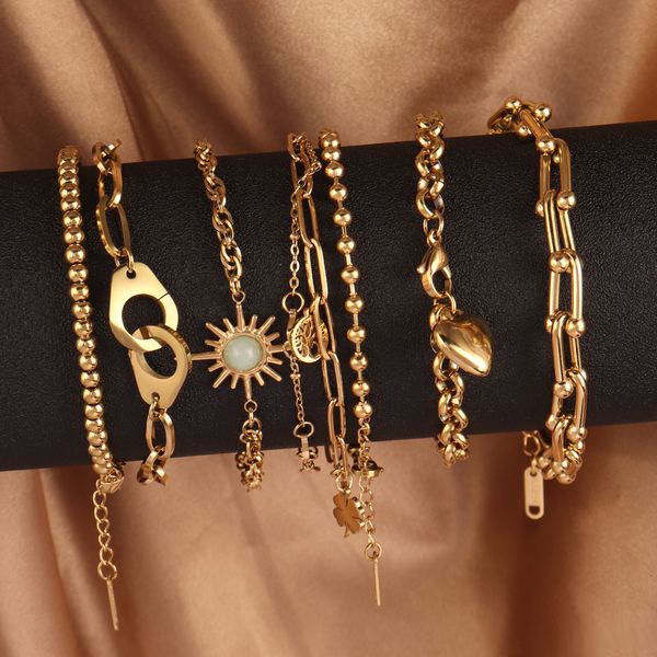 charm bracelets heart pendant stainless steel bracelet women fashion 316l with beads exquisite natural stone chain for 230822, Golden;silver
charm bracelets heart pendant stainless steel bracelet women fashion 316l with beads exquisite natural stone chain for 230822, Golden;silver
