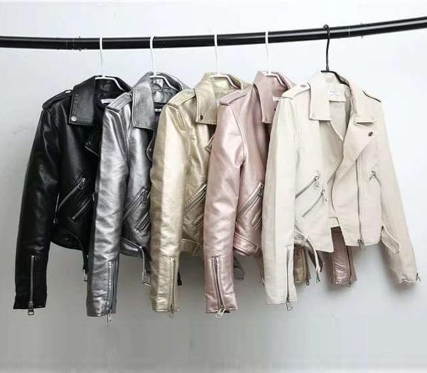 silver leather jacket women 2020 metallic motorcycle short jackets lapel zipper biker coat soft ladies punk streetwear1080639, Black
silver leather jacket women 2020 metallic motorcycle short jackets lapel zipper biker coat soft ladies punk streetwear1080639, Black