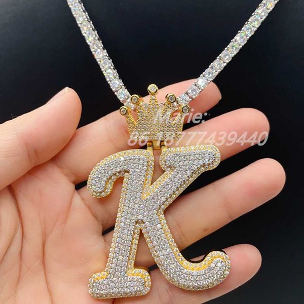 factory custom vvs moissanite diamond pendant necklace iced out hip hop moissanite letter pendant chain, Silver
factory custom vvs moissanite diamond pendant necklace iced out hip hop moissanite letter pendant chain, Silver