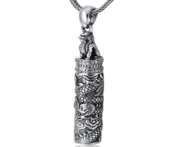 990 sterling silver vintage memorial thai silver ancient bottle jewelry dragon design punk mens pendant holder ash urn necklace8326560
990 sterling silver vintage memorial thai silver ancient bottle jewelry dragon design punk mens pendant holder ash urn necklace8326560