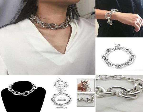 punk big chunky chain necklace neba collar statement 2021 steampunk hip hop aluminum bracelet anklet women jewelry set earrings 6795624, Silver
punk big chunky chain necklace neba collar statement 2021 steampunk hip hop aluminum bracelet anklet women jewelry set earrings 6795624, Silver