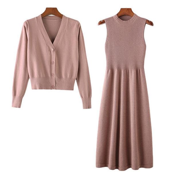 women's sweaters two pieces set sweaters dress autumn winter fashion knitted dress women solid cardigans jumpers casual roupas feminina, White;black
women's sweaters two pieces set sweaters dress autumn winter fashion knitted dress women solid cardigans jumpers casual roupas feminina, White;black
