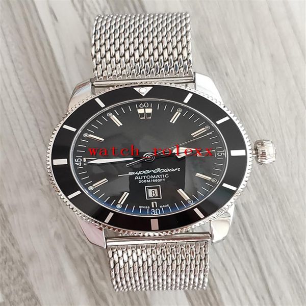luxry super ocean heritage 46mm a1732124 ba61 154a black dial japan miyota automatic mens watch ceramic bezel stainless steel band237a, Slivery;brown
luxry super ocean heritage 46mm a1732124 ba61 154a black dial japan miyota automatic mens watch ceramic bezel stainless steel band237a, Slivery;brown