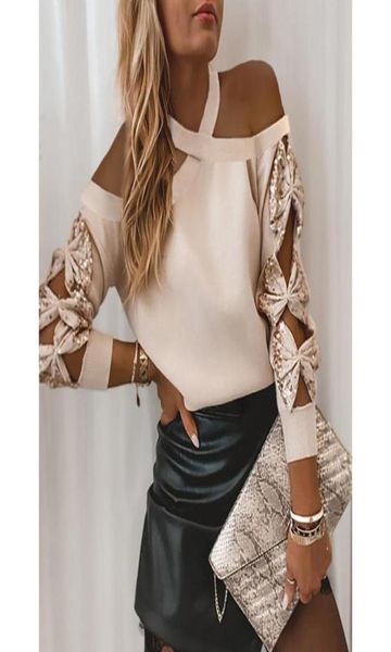 women039s sweaters jchb sequins bowknot cutout long sleeve spring fashion round neck pullovers cold shoulder elegant knitted t9209084, White;black
women039s sweaters jchb sequins bowknot cutout long sleeve spring fashion round neck pullovers cold shoulder elegant knitted t9209084, White;black