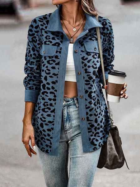 women s jackets 2023 autumn winter women leopard jacket corduroy coat fashion ladies casual overshirt long sleeve loose shirt 230822, Black;brown
women s jackets 2023 autumn winter women leopard jacket corduroy coat fashion ladies casual overshirt long sleeve loose shirt 230822, Black;brown