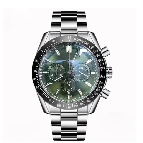 new men's watches green dial men wristwatch leather quartz vk fitness watch sports male clock chronograph japan movement252n, Slivery;brown
new men's watches green dial men wristwatch leather quartz vk fitness watch sports male clock chronograph japan movement252n, Slivery;brown