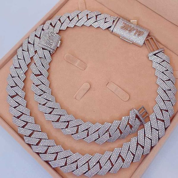 20mm miami cuban necklace lab diamonds moissanite flawless vvs moissanite white gold cuban link chain, Silver
20mm miami cuban necklace lab diamonds moissanite flawless vvs moissanite white gold cuban link chain, Silver