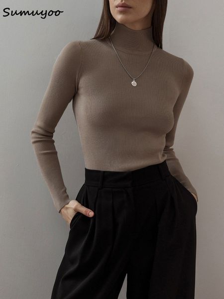 womens sweaters sumuyoo women turtleneck autumn winter basic slim pullovers knitted sweater jumper soft warm pull underwear 230822, White;black
womens sweaters sumuyoo women turtleneck autumn winter basic slim pullovers knitted sweater jumper soft warm pull underwear 230822, White;black