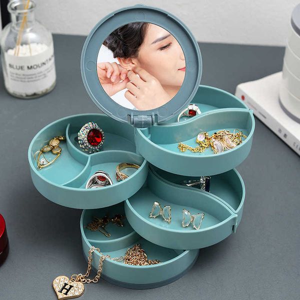 4 layers whirling jewelry box organizer mirrored earrings rings necklace storage case women girls gift 230814, Black;white
4 layers whirling jewelry box organizer mirrored earrings rings necklace storage case women girls gift 230814, Black;white